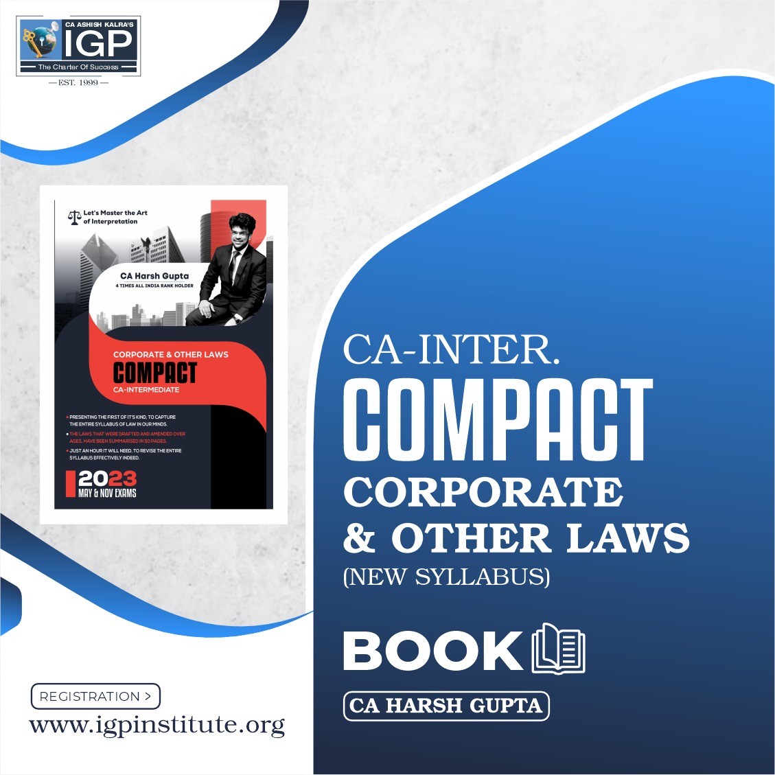 CA Inter Law Compact Book New Course (Latest Edition for May & Nov 2023)-CA-INTER-Corporate Laws and Other Laws- CA Harsh Gupta